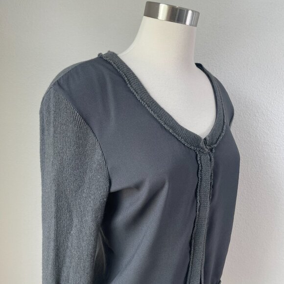 KristenseN Du Nord Womens Size 2 Silk Cashmere Gray Button Up Cardigan - Picture 2 of 13